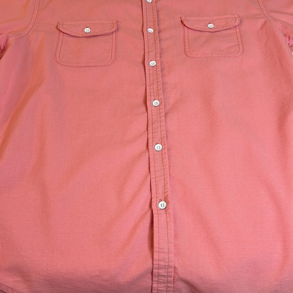 PD&C Large Coral Button Down Casual Shirt - Picture 10 of 14